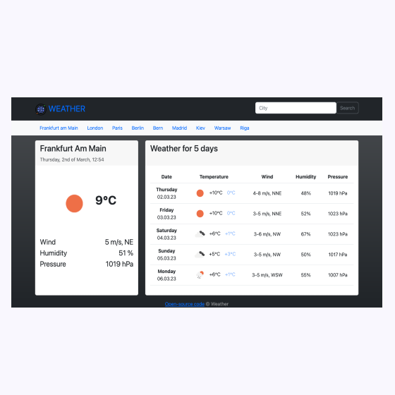 site WeatherApp